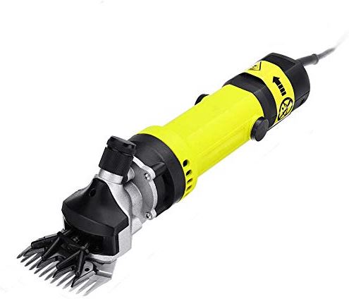 QHYTL Livestock Electric Shears,Professional Heavy Duty Electric Sheep Shearing Machine Clippers,690W & 6 Speeds Adjustable Sheep Shears Grooming Supplies for Shaving Fur Wool in Livestock,Yellow