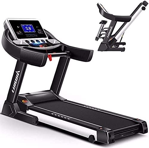 FMOPQ Electric Folding Treadmill Auto Incline Running Machine 0.8-14km/h 6 Grades of Slope Adjustment Electric Walking Machine 4HP Motor for Home Gym Workout Fitness