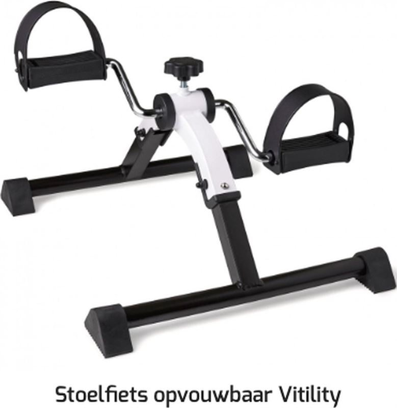 Vitility VIT-70610340 - Fietstrainer - Makkelijk trainen - Opvouwbare Bureaufiets - Pedaal trainer - Stoelfiets