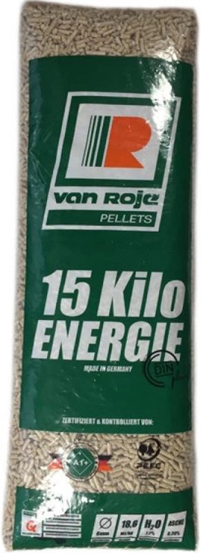 Van Roje Witte Houtpellets 6mm - 15KG zakken - EN Plus A1 - voordeel zakken - ideaal voor pelletskachel