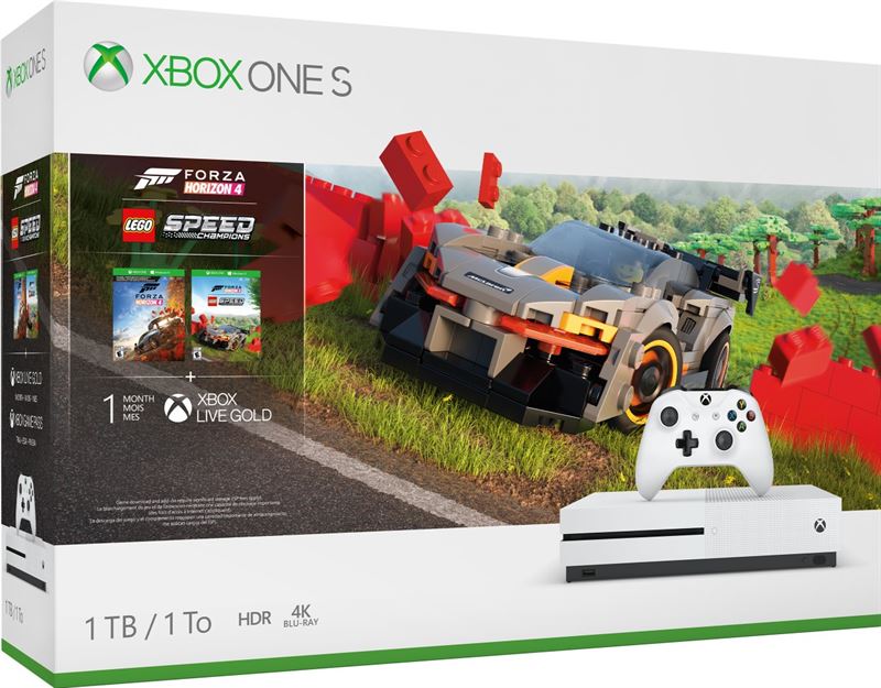 Microsoft Xbox One S 1TB / wit / Forza Horizon 4 LEGO Speed Champions