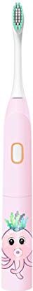 KAPOHU Orale zorg kinderen tandenborstels Sonic elektrische tandenborstel for comfortabele gemakkelijke reiniging 37000 slagen van 3-12 jaar automatische tandenborstel (kleur: blauw) (Color : Pink)