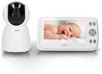 Alecto DBV-2700 LUX babyfoon met camera en 5' kleurenscherm, wit