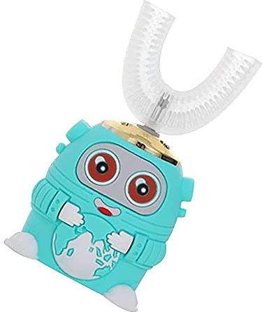 KAPOHU Kindertandenborstel Kindertandenborstel 5-speed Trillingsmodus Sonic Automatische elektrische tandenborstel Kinder 360-graden USB Oplaadbare tandenborstel (maat: 2-6 jaar OUDE kleur: C)