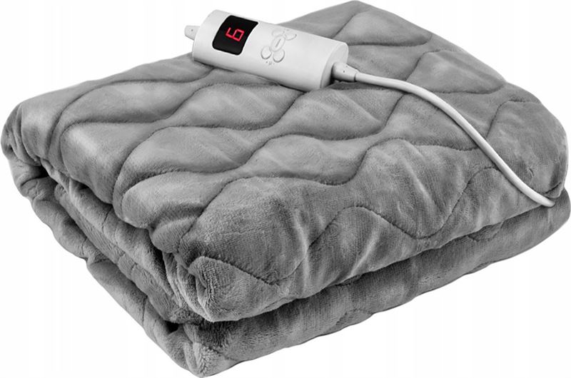WVE Goods Elektrische deken - Bovendeken - (130x180cm) - 6 Warmte Standen - Grijs