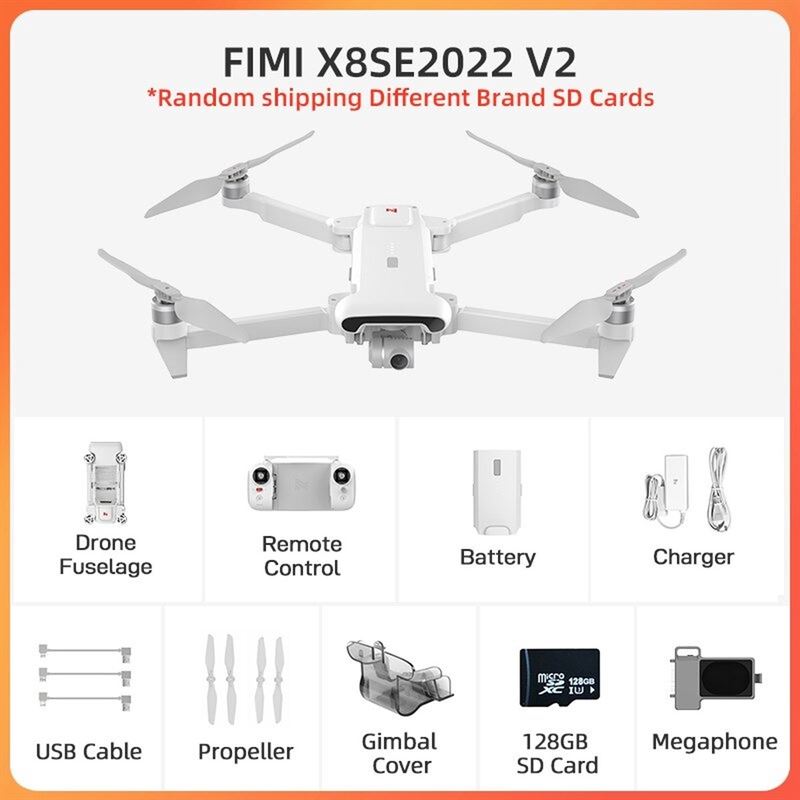 FIMI X8SE 2022 V2 Camera Drone 10Km 4K Professionele Quadcopter Camera Rc Helicopter Fpv 3-Axis Gimbal 4K Camera Gps Rc Drone