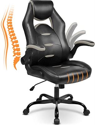 Ergonomische bureaustoel, kg, draaibare bureaustoel, gamingstoel met inklapbare armleuningen, design, in hoogte verstelbaar | Specificaties Kieskeurig.nl