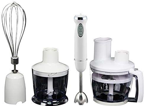 Wjsw Handmixer 800 watt krachtig, 4-in-1 handmatige mixer, multifunctionele aanvullende voedsel-kookmachine