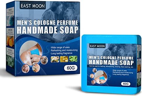 holexty 5 Pcs Keulen badzeep voor mannen | Natural Excellent Deodorant Bar Soap voor mannen,Vochtinbrengend, handgemaakt, geparfumeerd met uitstekende essentiële oliën, zeeprepen voor mannen