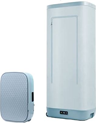 FAEBLY Wasdroger, Draagbare wasdroger, multifunctionele kleine droger, snelle kledingdrogerverwarmer for op reis naar huis Wasserij, Draagbare Drogers (Color : White blue, Size : Without towel rack)