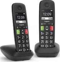 Gigaset E 290 - draadloze IP-telefoon - voor senioren om verbinding te maken met uw basisstation of router - met zeer grote knoppen - extra luide functie - compatibel met gehoorapparaat - zwart