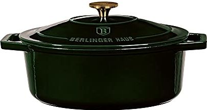 Negen lava Moederland Berlinger Haus Emerald Collection Oval Ovenschotel, 30 cm, cast iron,  BH/6505 emerald roestvrij staal 18/8 | Prijzen vergelijken | Kieskeurig.nl