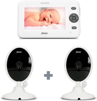 Alecto DVM-140 + DVM-140C babyfoon met 2 camera's en 4.3' kleurenscherm