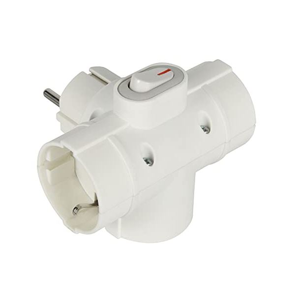 Electraline 55090 driepolige stekker stopcontact stopcontact Handige drievoudige 16A stekker EU
