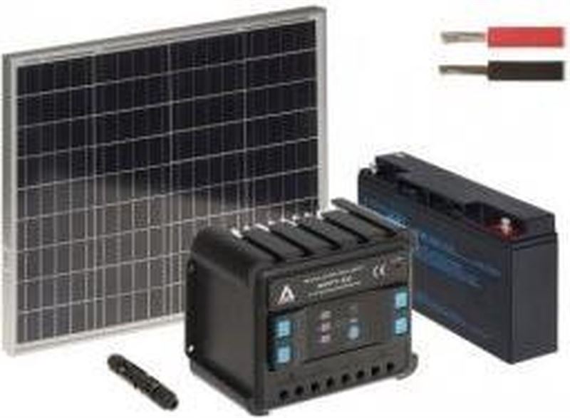 WL4 SOLARKIT200B5020 complete zonneenergie kit met 12V 20Ah accu