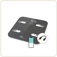 Little Balance 4 USB-impedanties, gehard glas, grijs