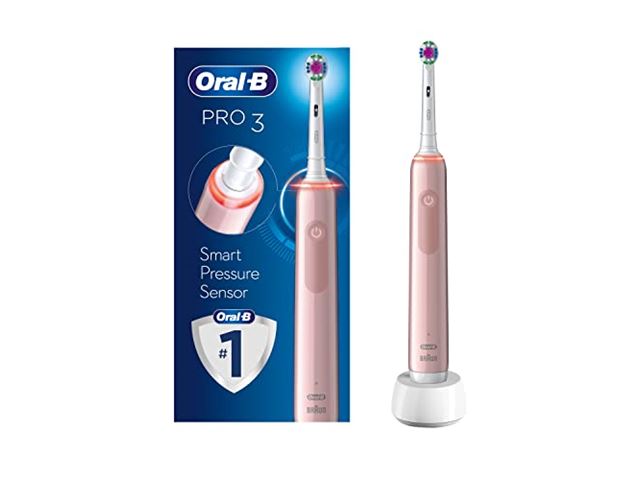 Oral-B Pro 3 - 3000 - Roze elektrische tandenborstel, 1 handvat met zichtbare tandenborstelkop, ontworpen door Braun | Prijzen vergelijken | Kieskeurig.nl