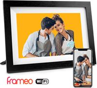 Pora&co 8 inch Digitale Fotolijst Zwart Hout met Wifi & Frameo App