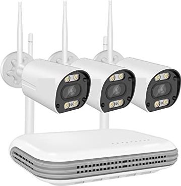TWACAL CCTV-camerasystemen voor huisbeveiliging Draadloze Wifi Camera Kit 3MP Two Way Audio AI Gezicht Detecteren Outdoor Beveiligingscamera 8CH NVR Video Surveillance Systeem