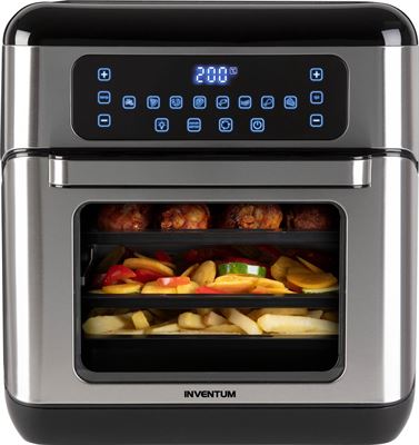 Inventum - Airfryer oven - Heteluchtfriteuse met roterende mand - 12 liter Zwart/RVS | Prijzen vergelijken | Kieskeurig.nl