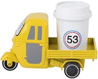 Okuyonic Duurzaam ABS-kunststof voertuigspeelgoed Roestpreventie Kinderautospeelgoed voor inzameling(Tricycle with cup yellow)