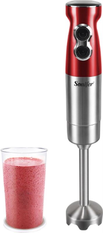 Sonifer Staafmixer - 1100W - Inclusief Maatbeker - Easy To Hold - Rood