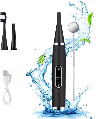 Dentex Ultrasone Tanden Reiniger en Tanden Whitener, Tanden Reiniging Kit met Diverse Reinigingshulpstukken Draagbare en Thuisgebruik USB Oplaadbare IPX6 Waterdicht