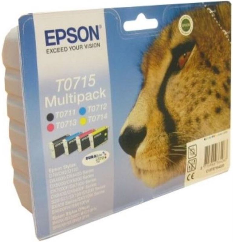 Epson Originele inkt cartridge Multipack T0715 Geel Zwart Cyaan Magenta