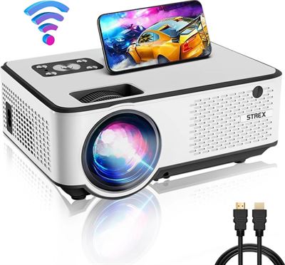Strex Beamer - Input tot Full HD - 7000 Lumen - Streamen Vanaf Je Telefoon Met WiFi - Mini Projector | Prijzen vergelijken Kieskeurig.nl