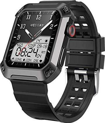 Ohfruit ROGBID S2 Smart Watch Bluetooth-compatibel 5.0 Over 100 Sportmodi Gezondheidsbewaking Hartslagdetectie 1.83 Inch Dagelijks Gebruik Elektronisch Horloge Zwart
