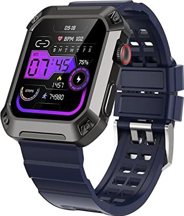 Ohfruit ROGBID S2 Smart Watch Bluetooth-compatibel 5.0 Over 100 Sportmodi Gezondheidscontrole Hartslagdetectie 1.83 Inch Dagelijks Gebruik Elektronisch Horloge Donkerblauw