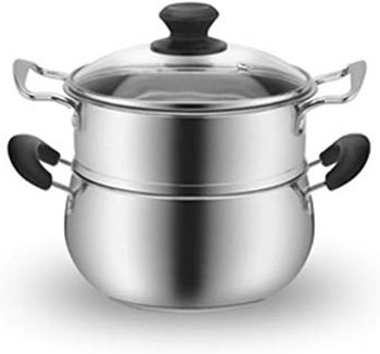 DHSGH ADFSFD Verdikte Stainless Steel Pot van de Soep Household Double Ear Stainless Steel Pot Kleine Steamer Koken Pot Gas Cooker Steamer