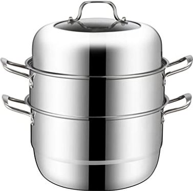 DHSGH ADFSFD 3-tier/Laag Stoomfornuis Pot, Keuken Multifunctionele Stoompot, For Inductiekookplaat Gasfornuis Stoompot (Color : 28cm 3 layer)