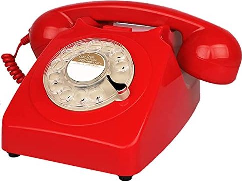 WZSON Vintage Vaste Telefoon Met Ouderwetse Schijftoets, Klassieke Retro Telefoon Met Snoer Voor Thuiskantoren En Art Decor Gift,E