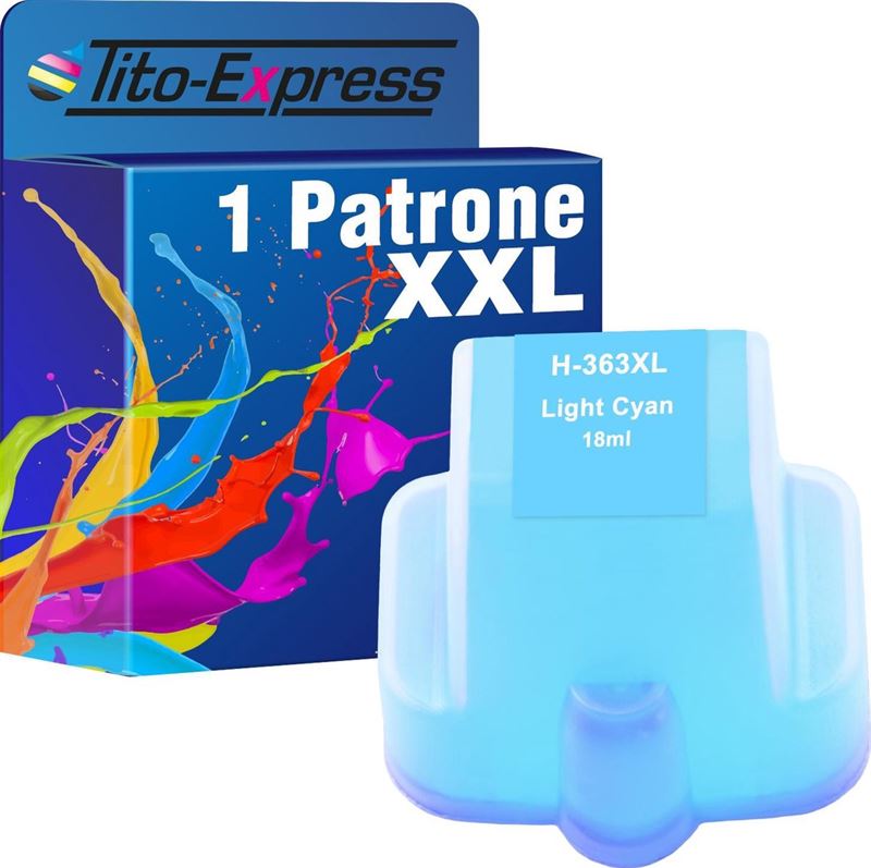 Tito Express PlatinumSerie 1x cartridge alternatief voor HP 363XL 363 XL Light Cyan
