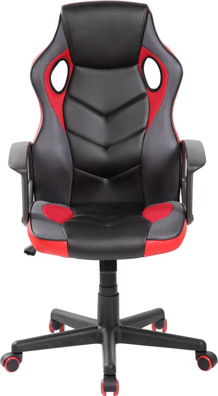 Viking Choice Gamestoel - draaibare gaming chair - ECO-leer - zwart-rood