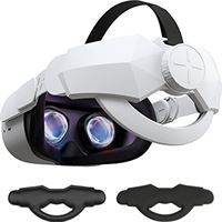 KIWISMART Elite-riem Compatibel met Oculus Quest 2-accessoires, verstelbare hoofdriemvervanging met hoofdkussen