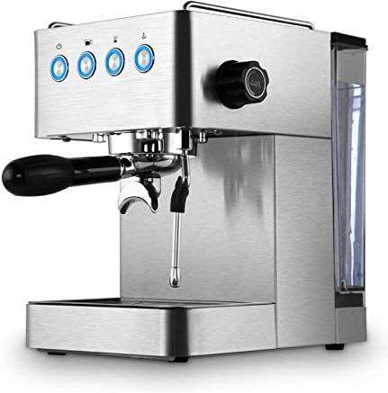 WEAVVE Koffiezetapparaat Professionele One Touch Automatic Bean to Cup Coffee Machine 220V -240V Commerciële Coffee Cafe Machine Onafhankelijk ontwerp, gemakkelijk te vullen, gema (Color : Svart, Size : UK
