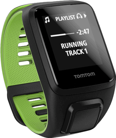 TomTom Runner 3 Cardio+Music+HP zwart, groen