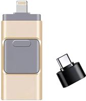 Mingchu 4 in 1 High Speed ??USB Multi Drive Flash Drive, 4 in 1 Drive Photo Stick Omni, Flash Drive for iPhone & Android-telefoons (Color : Gold, Size : 4G)