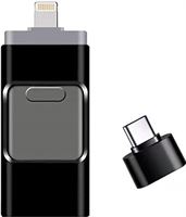 Mingchu 4 in 1 High Speed ??USB Multi Drive Flash Drive, 4 in 1 Drive Photo Stick Omni, Flash Drive for iPhone & Android-telefoons (Color : Noir, Size : 8G)