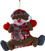 Generic Kerstboom Pop Hanger voor Verjaardagscadeaus Feestgunsten met vulling Kerstman Sneeuwpop Pop Kerstmis Opknoping Pop met vulling Kerstman Sneeuwpop Pop voor Thuis Slaapkamer Kantoor Dorm