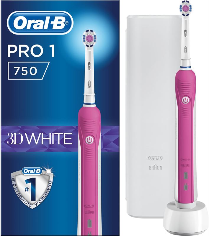 afwijzing hoogtepunt Staren Oral-B Pro 750 3DWhite Elektrische Tandenborstel + Reisetui wit, roze  Elektrische tandenborstel kopen? | Kieskeurig.nl | helpt je kiezen