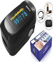 MediCastle Medicastle® Best getest Saturatiemeter zuurstofmeter vinger - Complete set incl. batterijen - Saturatiemeters