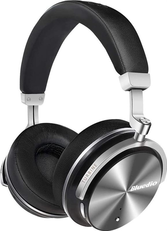 Bluedio T4S Zwart - Turbine - ANC-technologie Actieve ruisonderdrukking - Over-ear hoofdtelefoon - draadloze Bluetooth - hoofdtelefoon met microfoon (zwart) zwart