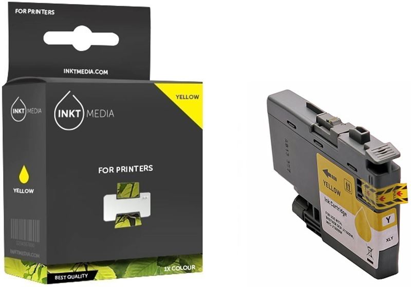 Inktmedia inktmedia® - inktcartridge - geschikt brother lc-3237ye / lc-3239ye xl inktcartridge geel - cartridge met inkt