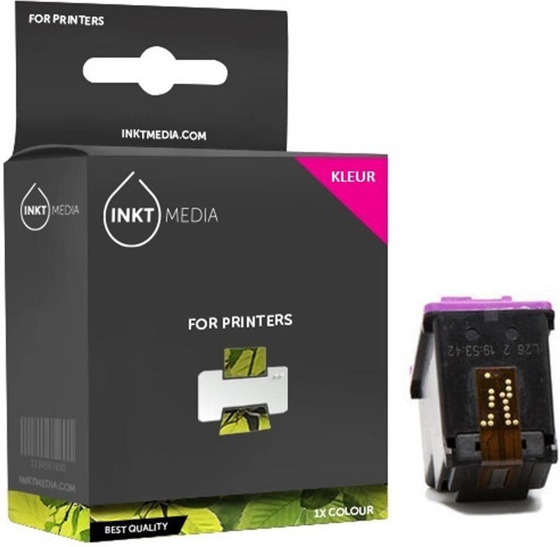 Inktmedia inktmedia® - inktcartridge - geschikt hp 302xl f6u67ae inktcartridge kleur hoge capaciteit - cartridge met inkt