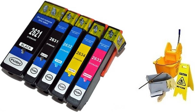 Inktmedia inktmedia® - inktcartridge - geschikt epson 26xl set reinigings inktcartridges - cartridge met inkt