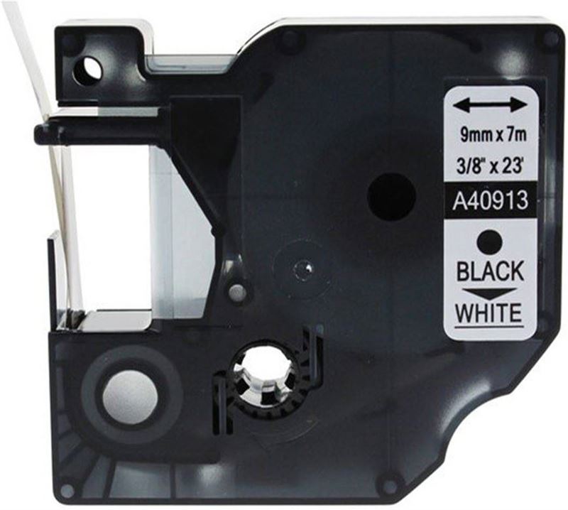 - dymo alternatief d1 standaard labels wit-zwart tape 9mm