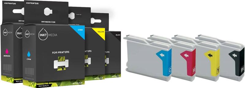 Inktmedia inktmedia® - inktcartridge - geschikt brother lc-970 serie inktcartridges set - cartridge met inkt